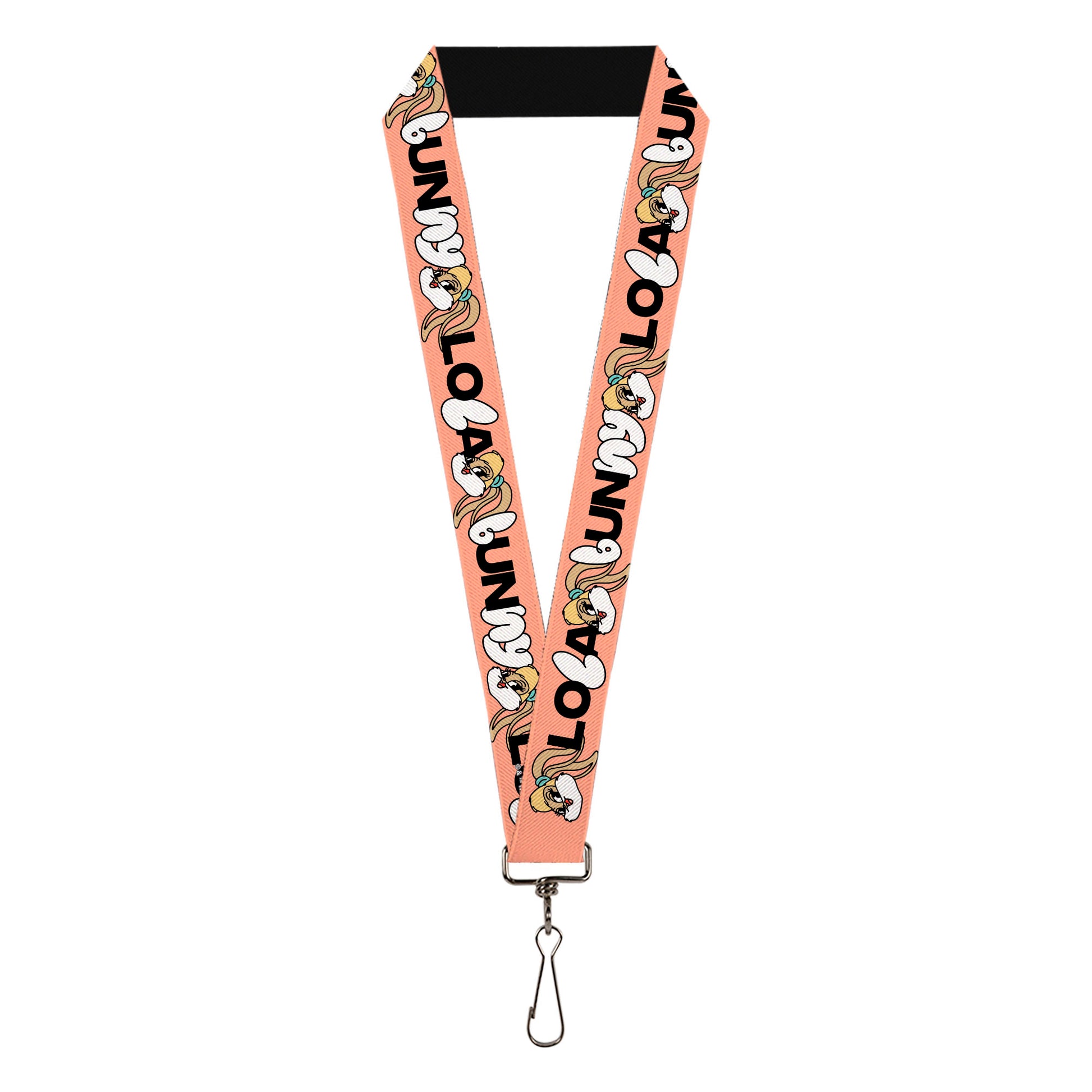 Lanyard - 1.0" - LOLA BUNNY Smiling Face Text Peach Lanyards Looney Tunes