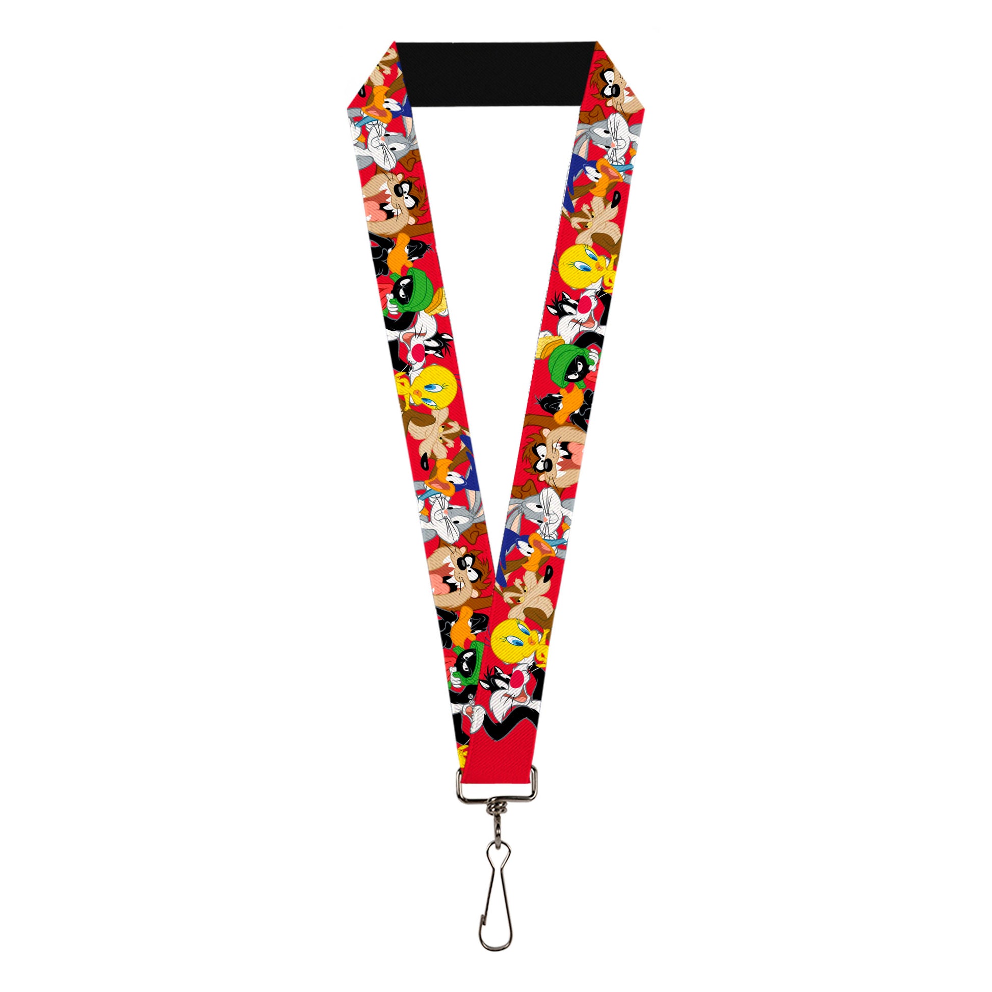 Lanyard - 1.0" - Looney Tunes Eight Character Faces Red Lanyards Looney Tunes