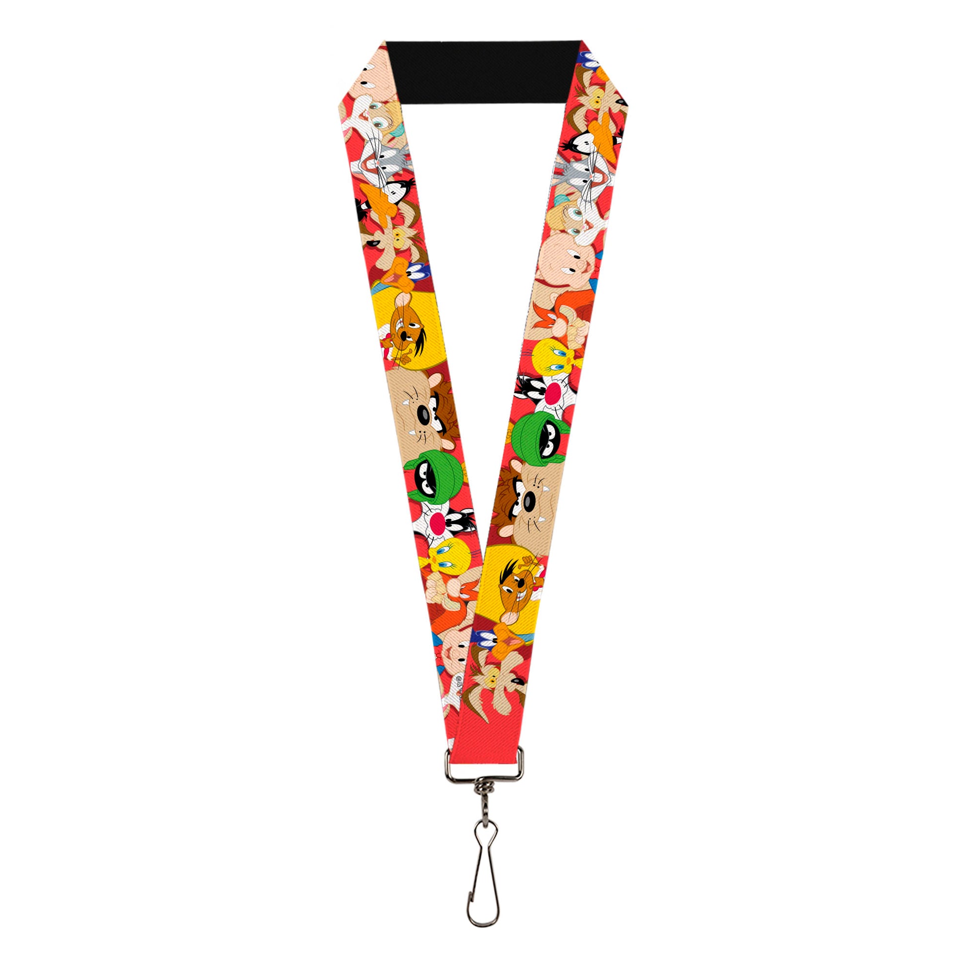 Lanyard - 1.0" - Looney Tunes Twelve Character Expressions Red Lanyards Looney Tunes