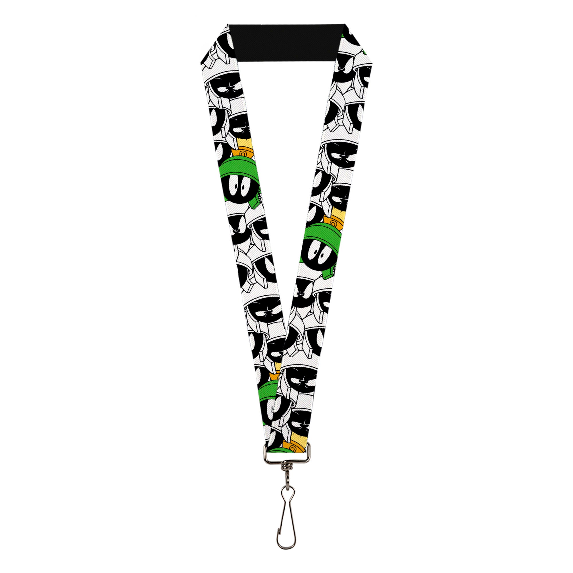 Lanyard - 1.0" - Marvin the Martian Expressions Stacked White Black Green Gold Lanyards Looney Tunes