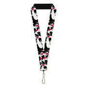 Lanyard - 1.0" - Sylvester the Cat Poses Stacked Black Lanyards Looney Tunes