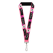 Lanyard - 1.0" - Mean Girls THAT'S SO FETCH Collage Pink/Black/White Lanyards Mean Girls