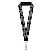 Lanyard - 1.0" - Mean Girls Damian SHE DOESN'T EVEN GO HERE Black/Purple Lanyards Mean Girls