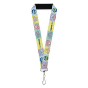 Lanyard - 1.0" - Mean Girls the Plastics Icon Blocks Multi Pastel Lanyards Mean Girls