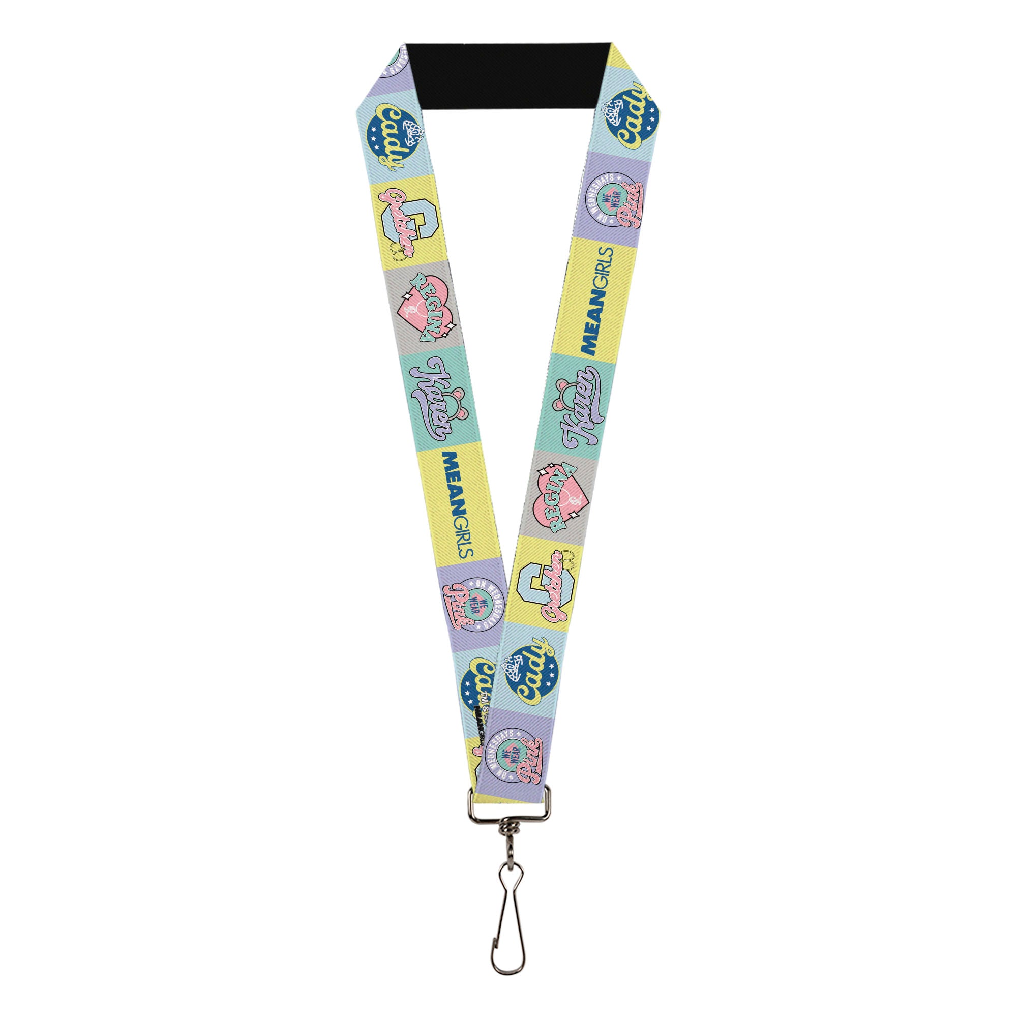 Lanyard - 1.0" - Mean Girls the Plastics Icon Blocks Multi Pastel Lanyards Mean Girls