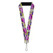 Lanyard - 1.0" - Mean Girls Catch Phrases Collage Black/Multi Color Lanyards Mean Girls