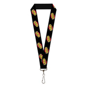Lanyard - 1.0" - UNO Game Logo Black/Red/Yellow Lanyards UNO