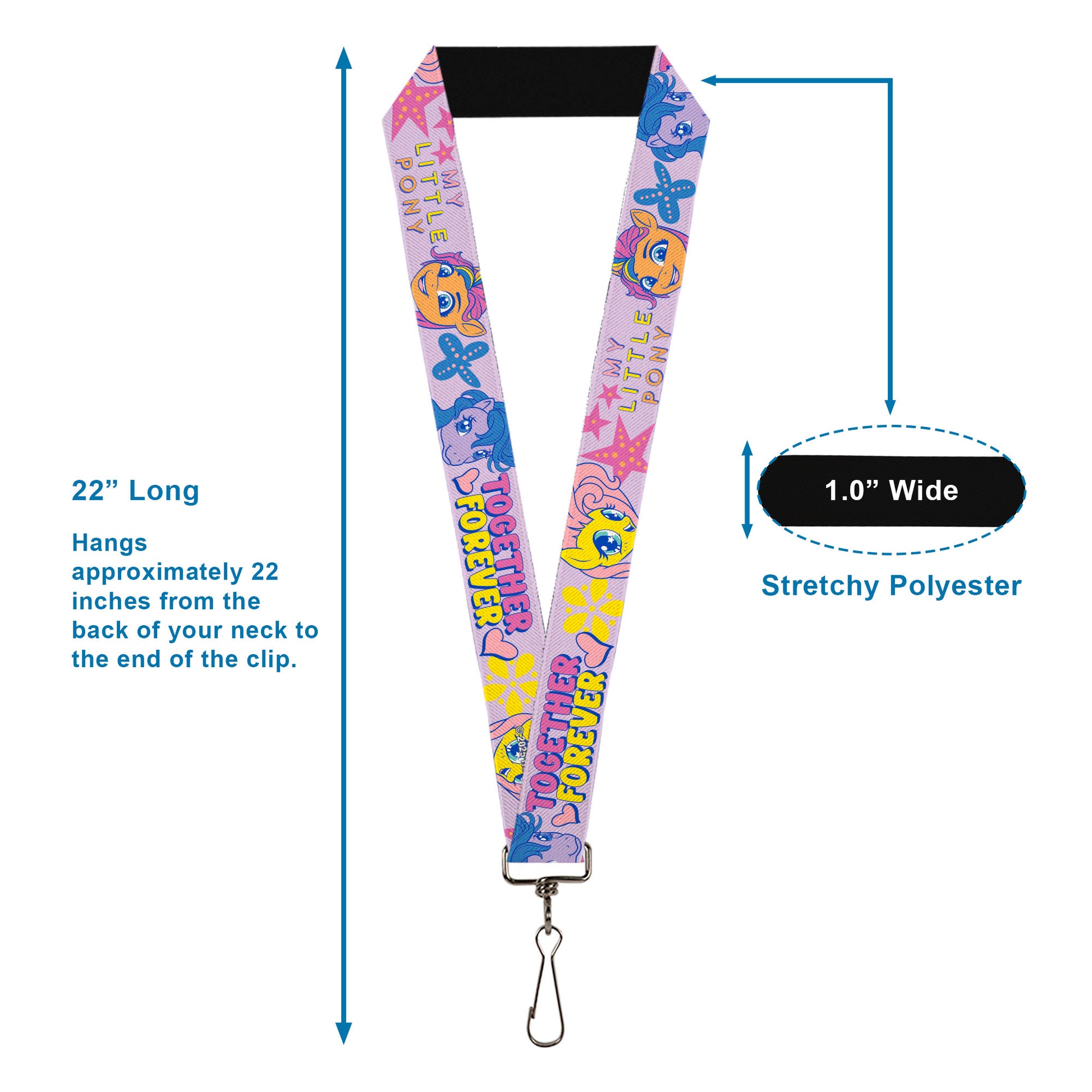 Lanyard - 1.0" - MY LITTLE PONY Three Ponies TOGETHER FOREVER Multi Color Lanyards My Little Pony