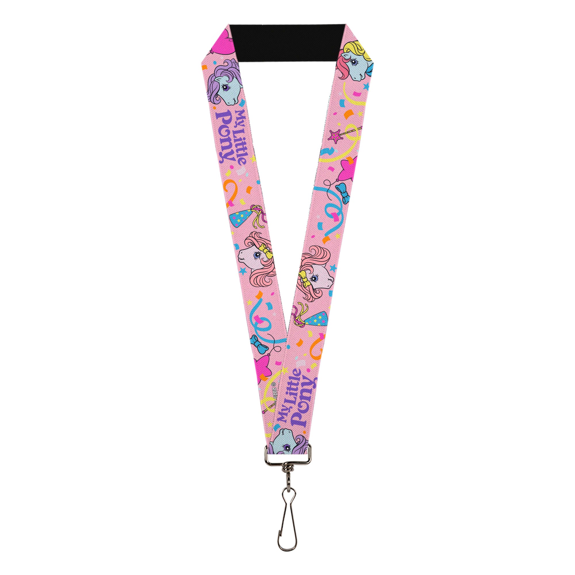 Lanyard - 1.0" - MY LITTLE PONY Three Pony Confetti Party and Title Logo Pink/Multi Color Lanyards My Little Pony
