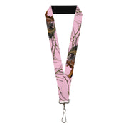 Lanyard - 1.0" - Mossy Oak Country Roots Camo Baby Pink Lanyards Mossy Oak