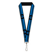 Lanyard - 1.0" - MOPAR Logo Stripe Black Blue Lanyards Mopar