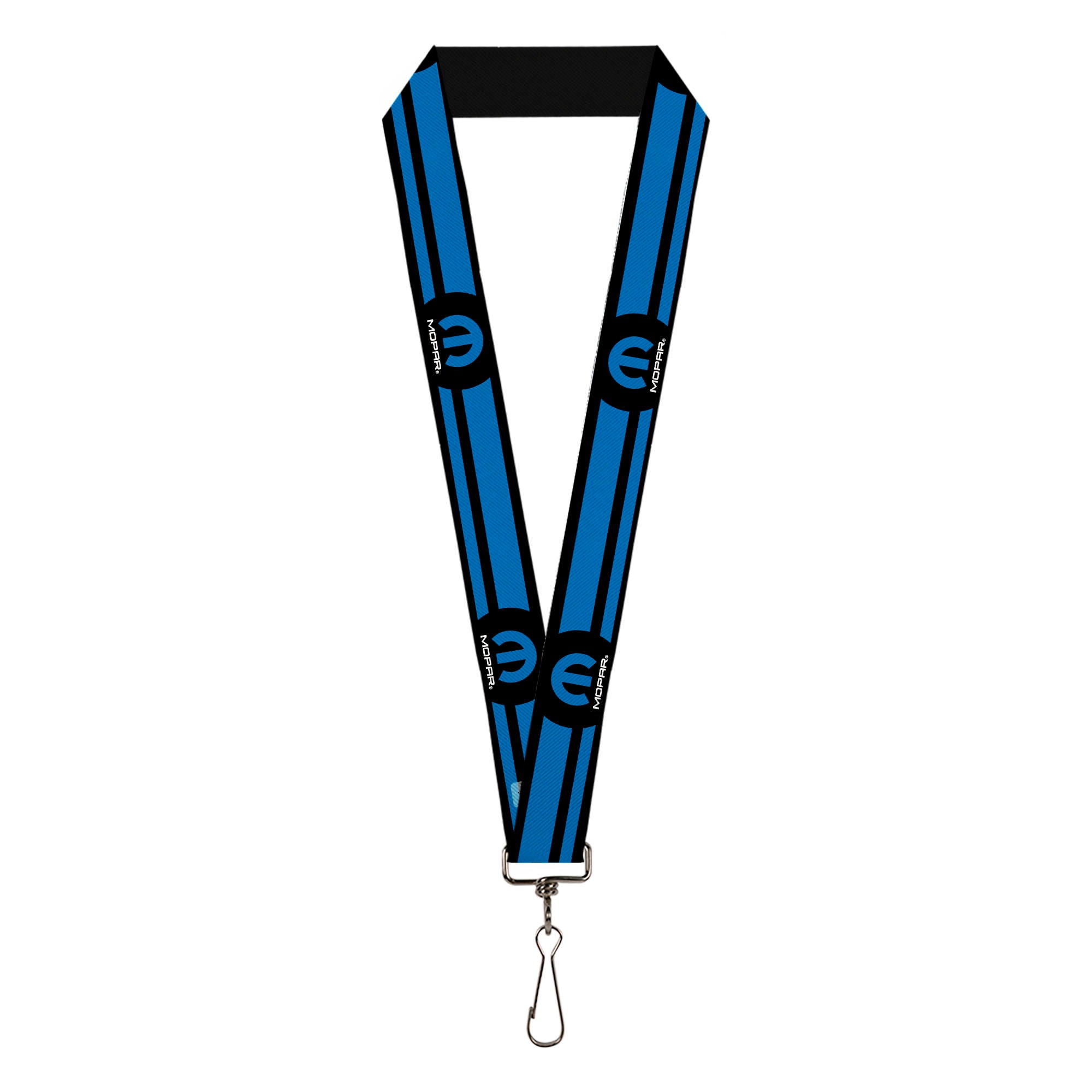Lanyard - 1.0" - MOPAR Logo Stripe Black Blue Lanyards Mopar