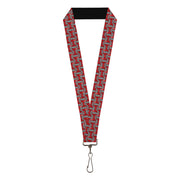 Lanyard - 1.0" - He-Man Battle Armor Chest Logo Gray/Reds Lanyards Masters of the Universe