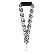 Lanyard - 1.0" - MASTERS OF THE UNIVERSE Brick Logo Stacked White/Black Lanyards Masters of the Universe