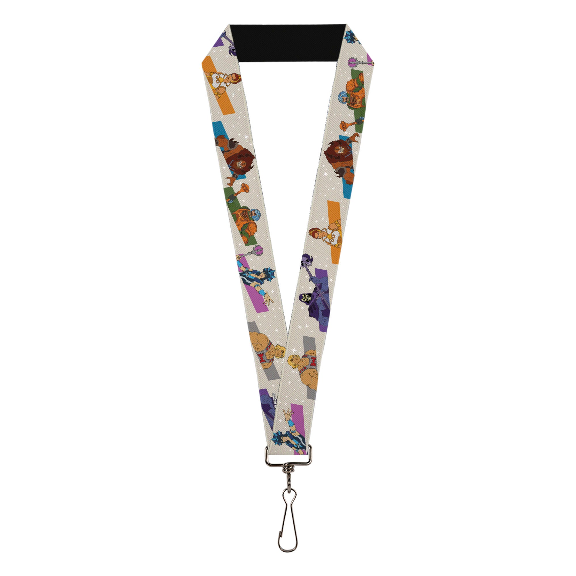 Lanyard - 1.0" - Masters of the Universe Heroes and Villains Poses White/Multi Color Lanyards Masters of the Universe