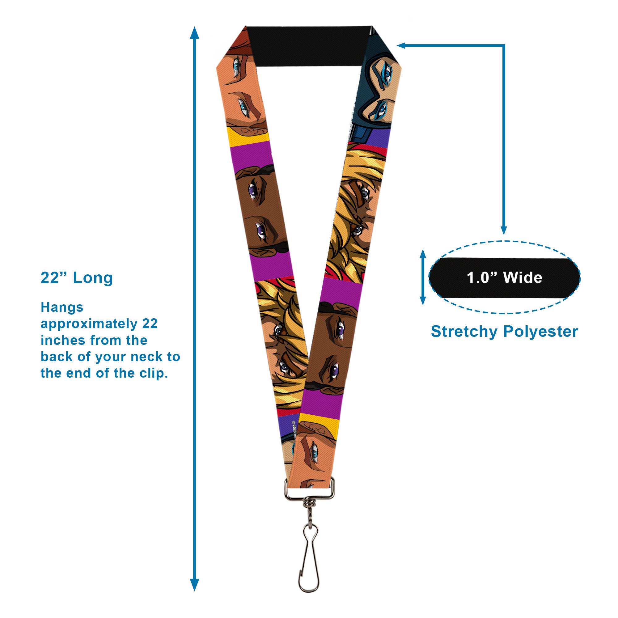 Lanyard - 1.0" - Masters of the Universe Revelation Character Close-Up Blocks Lanyards Masters of the Universe