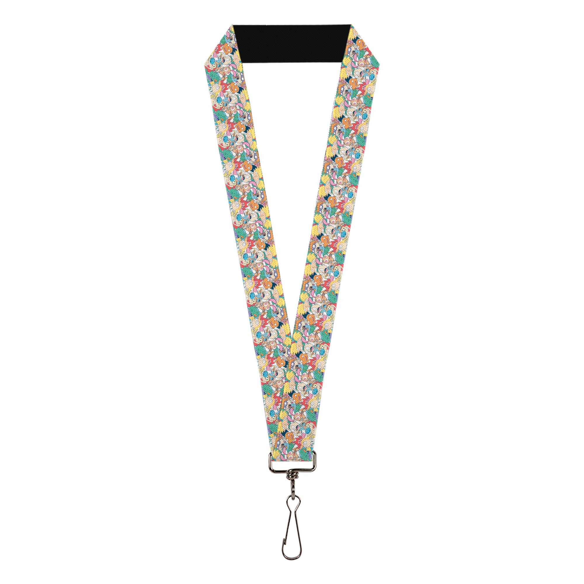 Lanyard - 1.0" - Nick 90's Rewind 8-Character Mash Up Collage White Lanyards Nick 90s