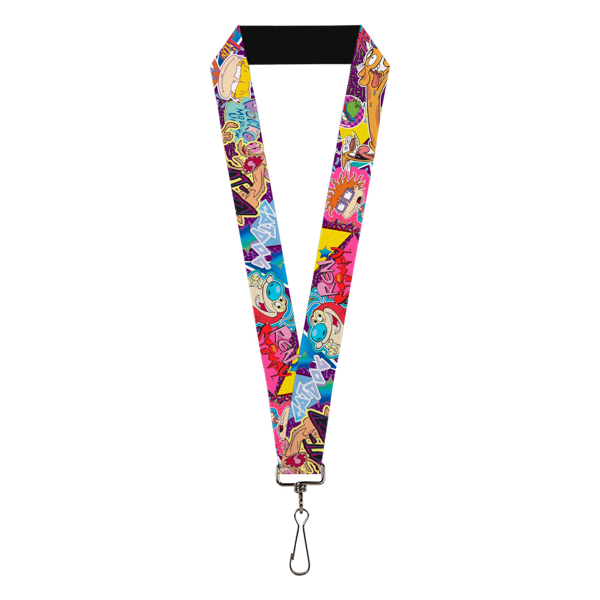 Lanyard - 1.0" - Nick 90's Rewind 7-Character 4-Logo Collage Lanyards Nick 90s
