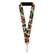 Lanyard - 1.0" - Nick 90's 13-Character Poses Black Lanyards Nick 90s