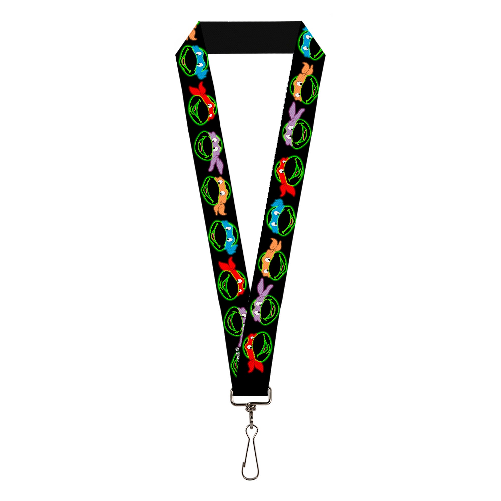 Lanyard - 1.0" - Classic TMNT Electric Expressions Black Multi Neon Lanyards Teenage Mutant Ninja Turtles