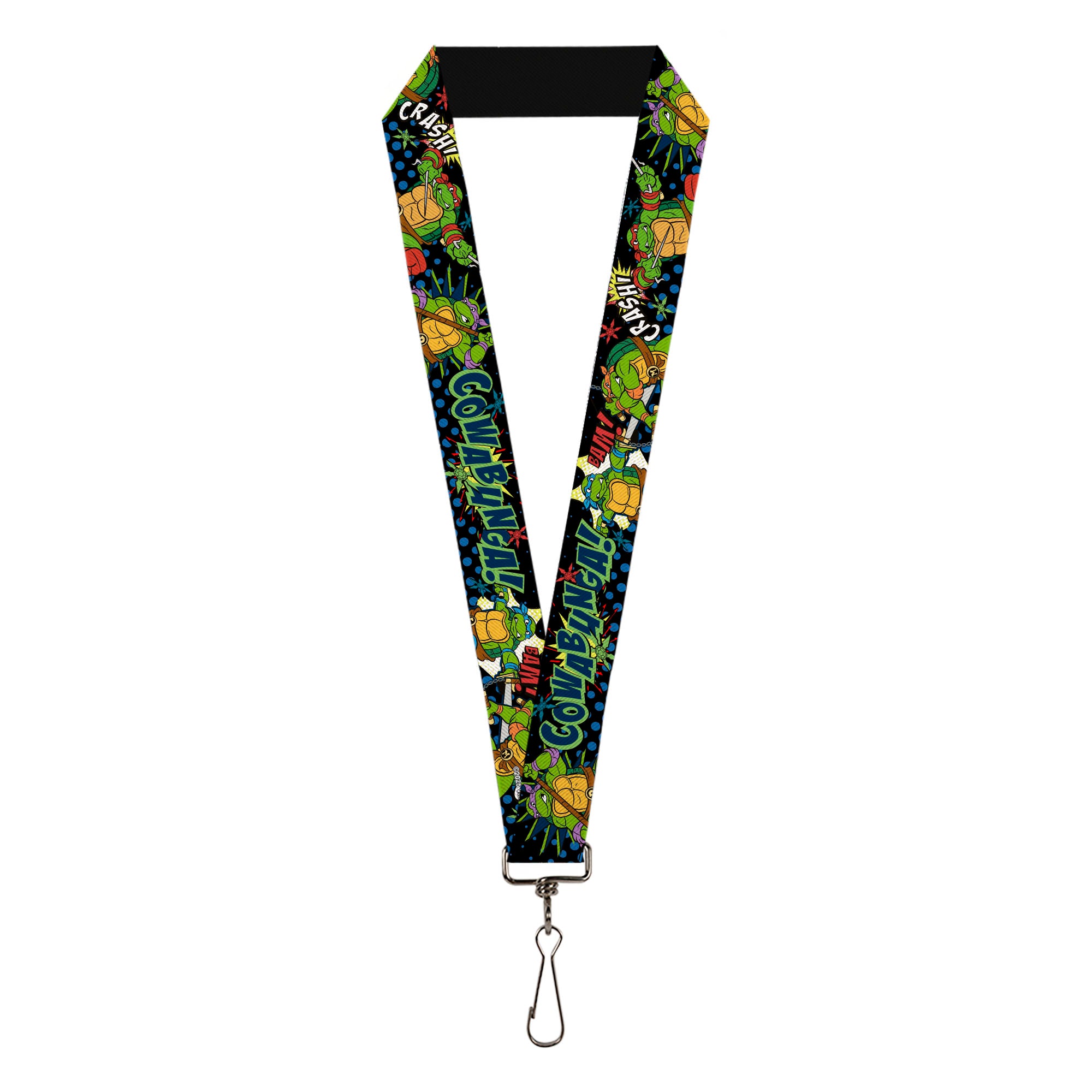 Lanyard - 1.0" - Classic Teenage Mutant Ninja Turtles Turtles Pose12 COWABUNGA! Pop Art Lanyards Teenage Mutant Ninja Turtles