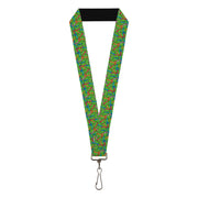 Lanyard - 1.0" - Teenage Mutant Ninja Turtles Faces Stacked Green/Multi Color Lanyards Teenage Mutant Ninja Turtles