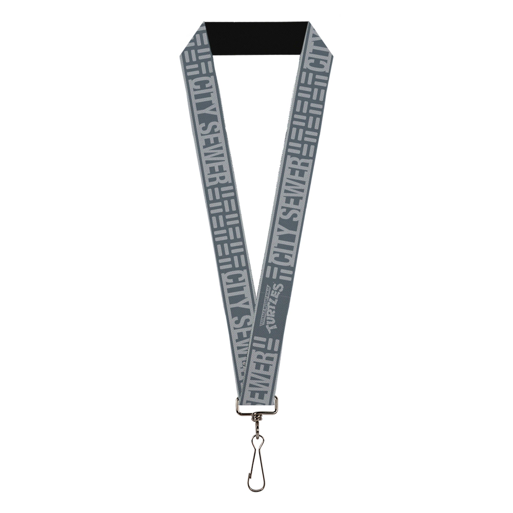 Lanyard - 1.0" - TEENAGE MUTANT NINJA TURTLES CITY SEWER Title Logo Grays Lanyards Teenage Mutant Ninja Turtles
