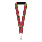 Lanyard - 1.0" - TEENAGE MUTANT NINJA TURTLES Brick Title Logo Red Lanyards Teenage Mutant Ninja Turtles