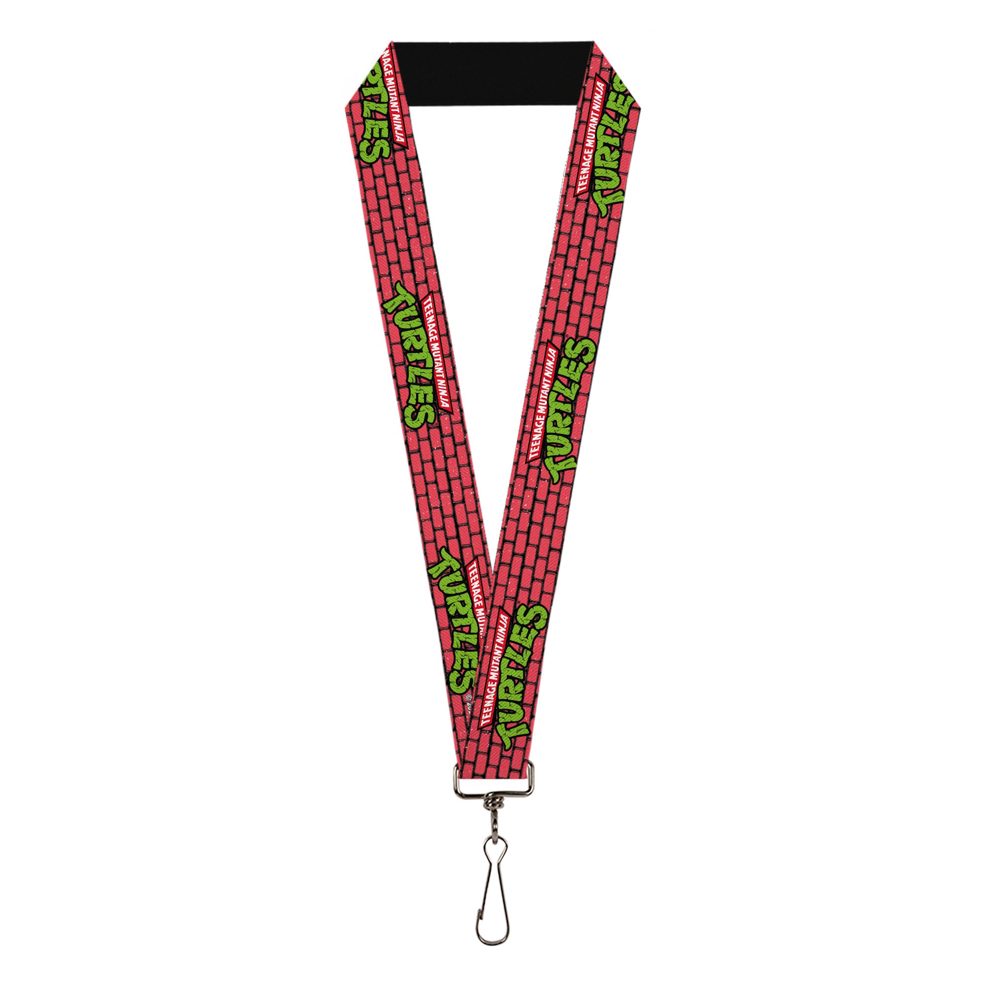 Lanyard - 1.0" - TEENAGE MUTANT NINJA TURTLES Brick Title Logo Red Lanyards Teenage Mutant Ninja Turtles