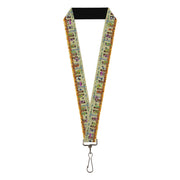 Lanyard - 1.0" - Teenage Mutant Ninja Turtles Battle Foot Soldiers Ninjas Arcade Scene Tan Lanyards Teenage Mutant Ninja Turtles