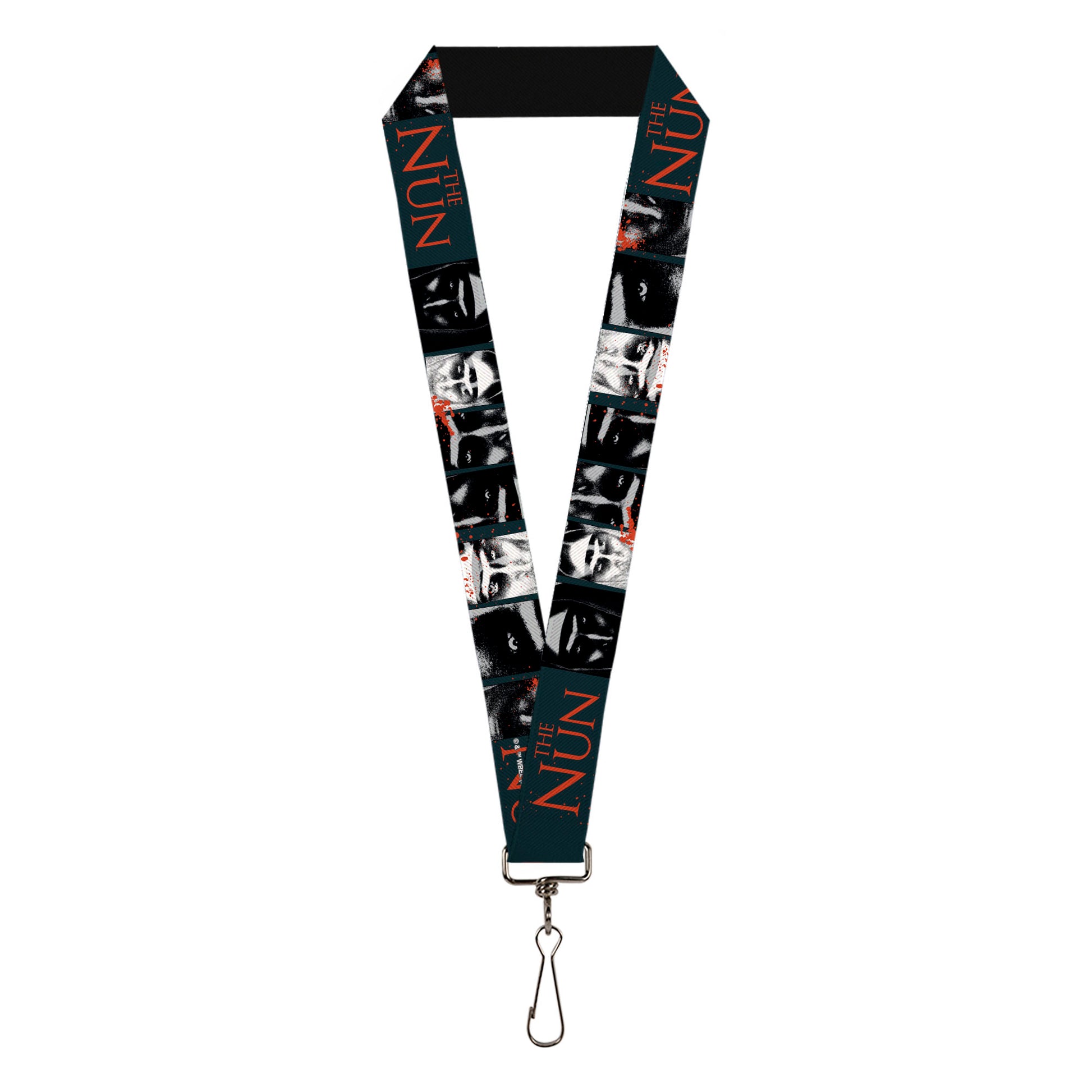 Lanyard - 1.0" - THE NUN Demon Nun Valak Pose Blocks and Title Logo Blue/Red/White Lanyards The Nun