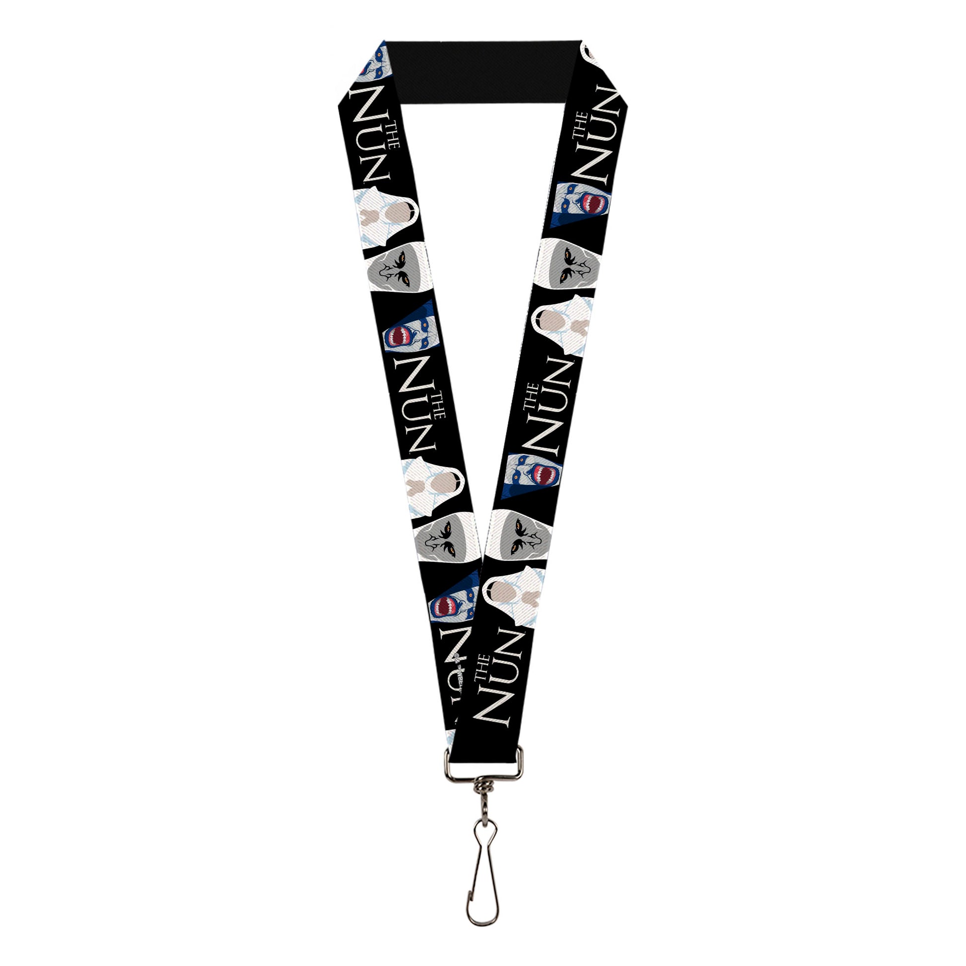 Lanyard - 1.0" - THE NUN Sister Irene and Demon Nun Valak Icons with Title Logo Black/White Lanyards The Nun