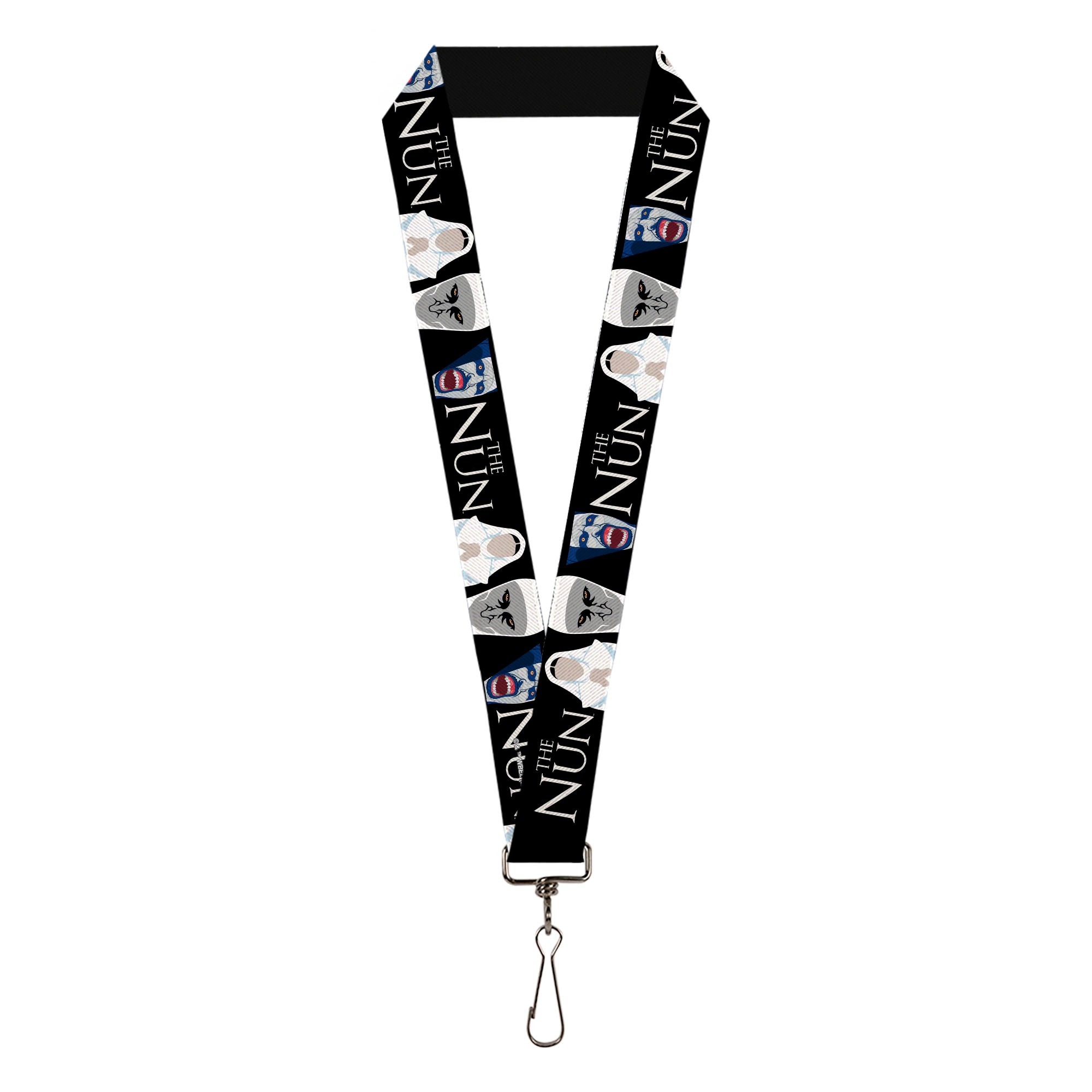 Lanyard - 1.0" - THE NUN Sister Irene and Demon Nun Valak Icons with Title Logo Black/White Lanyards The Nun