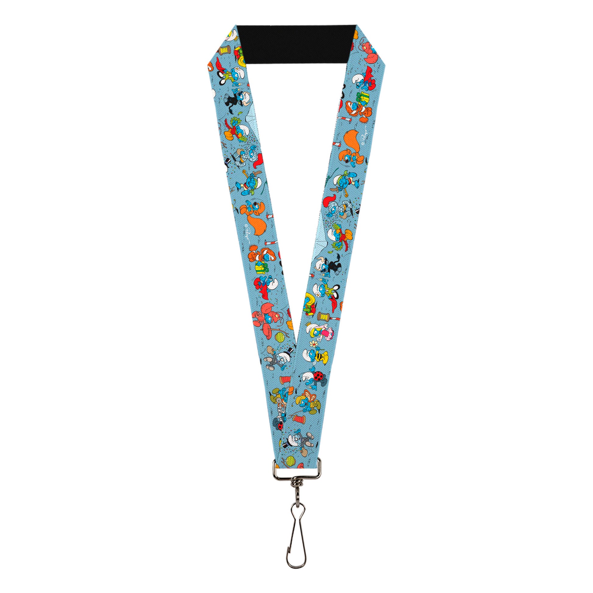 Lanyard - 1.0" - The Smurfs Halloween Dress Up Cosplay Poses Blue Lanyards The Smurfs