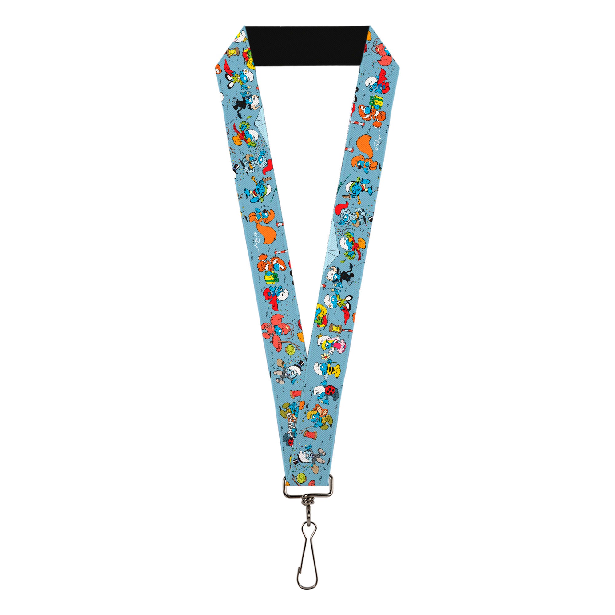 Lanyard - 1.0" - The Smurfs Halloween Dress Up Cosplay Poses Blue Lanyards The Smurfs