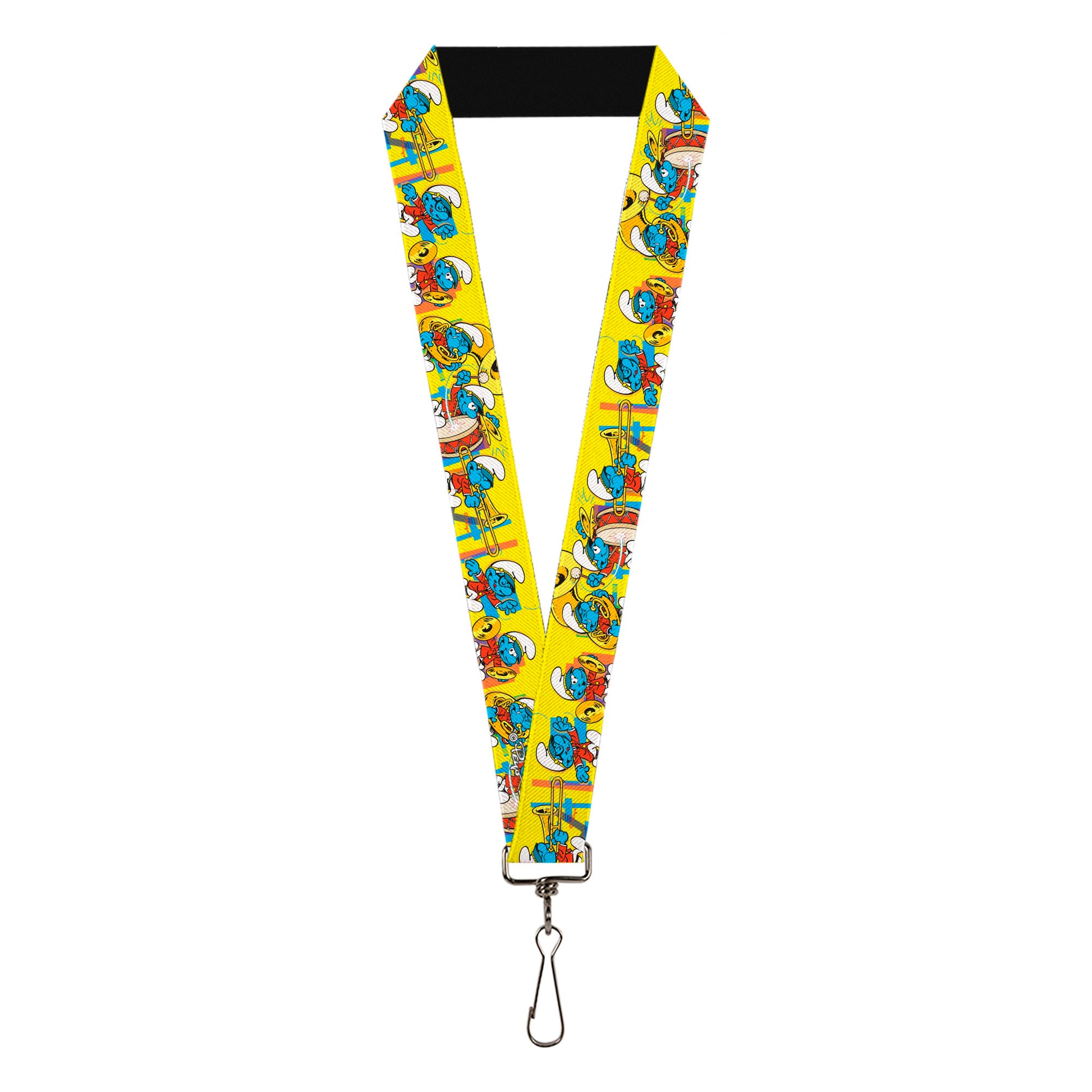 Lanyard - 1.0" - The Smurfs Carnival Party Band Line Yellow Lanyards The Smurfs
