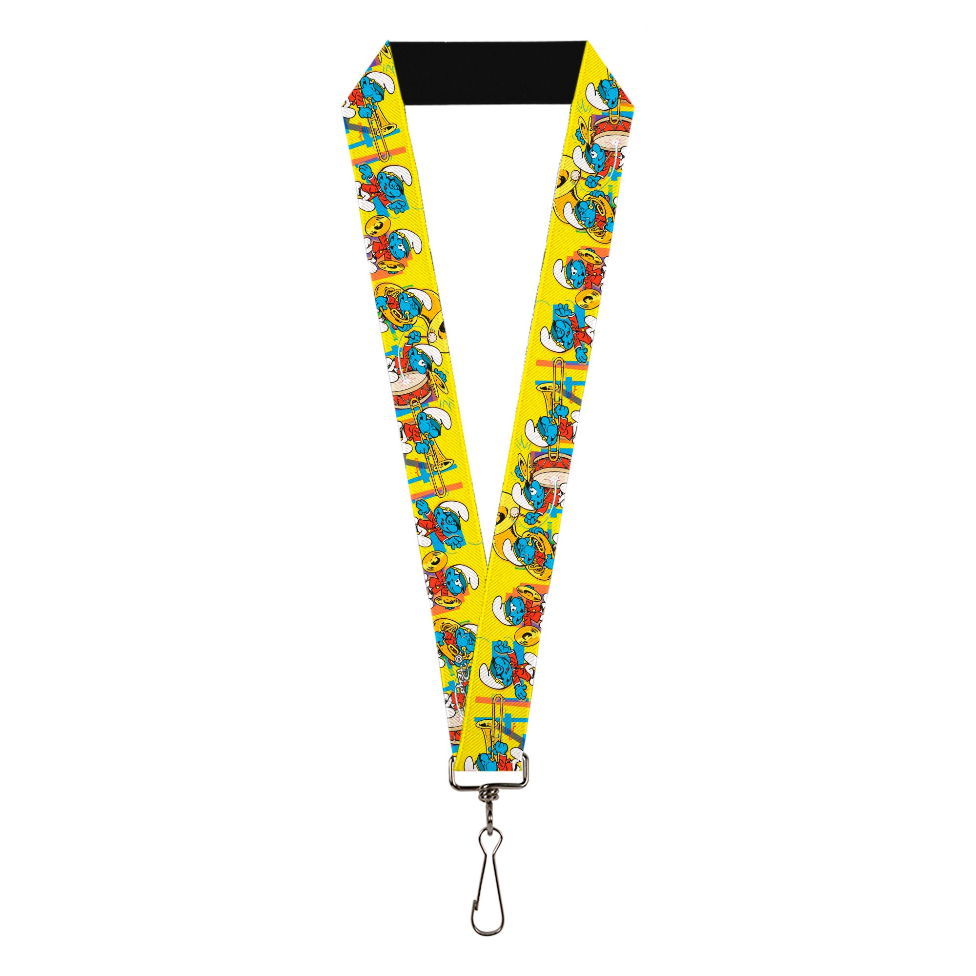Lanyard - 1.0" - The Smurfs Carnival Party Band Line Yellow Lanyards The Smurfs