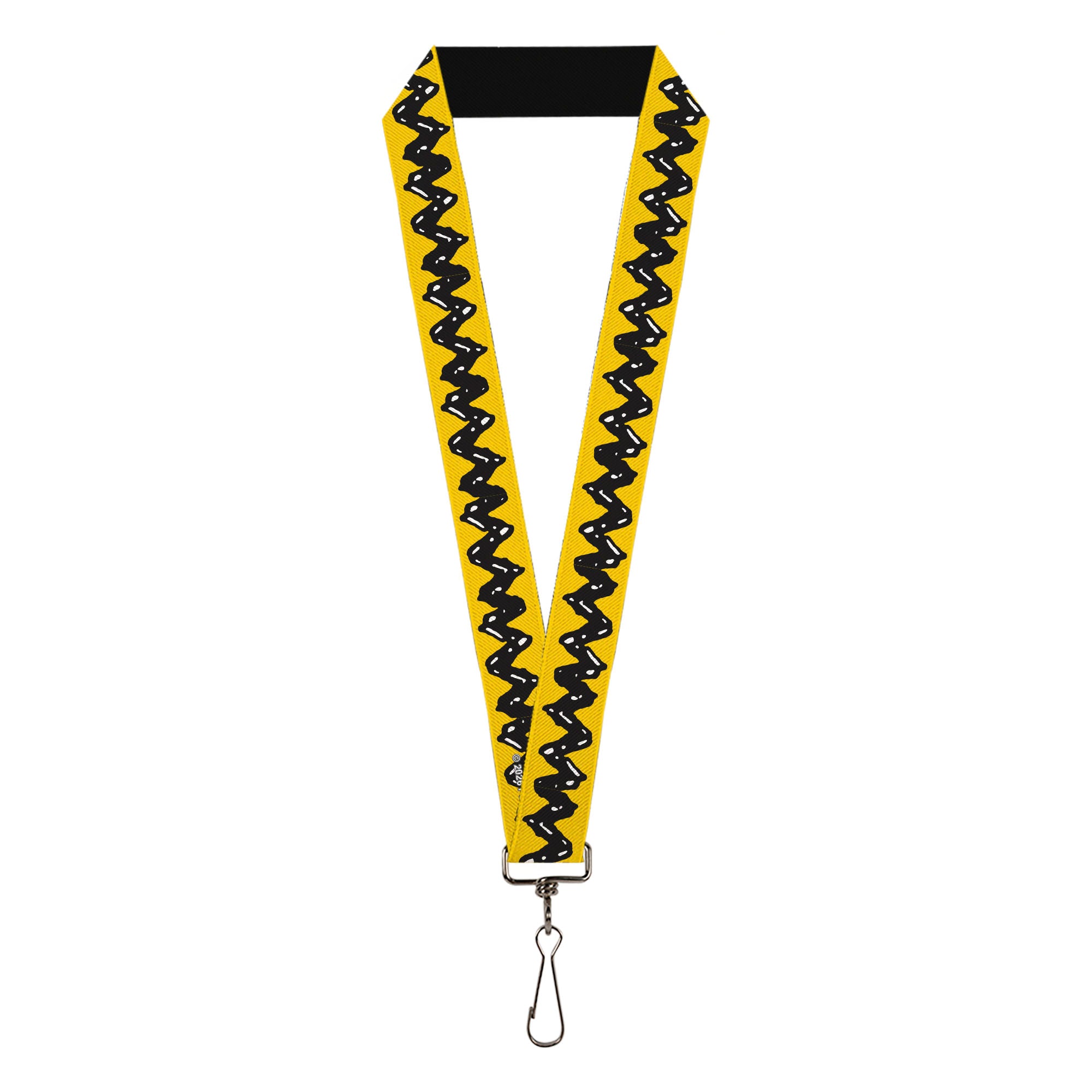Lanyard - 1.0" - Peanuts Charlie Brown Zig Zag Stripe Yellow/Black Lanyards Peanuts