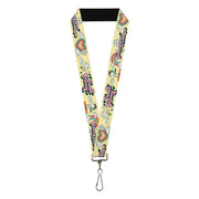 Lanyard - 1.0" - Peanuts Snoopy Flying Ace and Woodstock GROOVY Quotes Collage Yellow Lanyards Peanuts