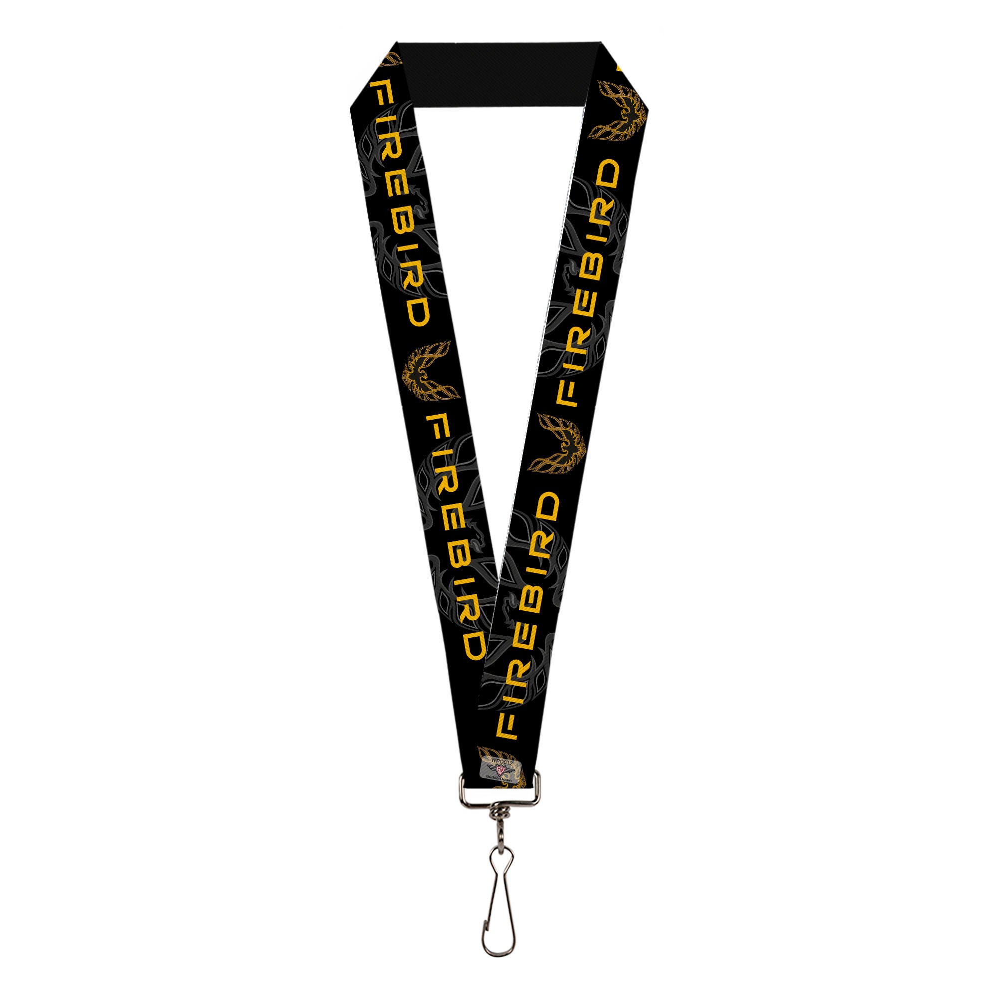 Lanyard - 1.0" - Pontiac FIREBIRD Logo Black Grays Golds Lanyards GM General Motors