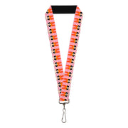 Lanyard - 1.0" - The Powerpuff Girls Blossom Face Close-Up Pink Lanyards Powerpuff Girls