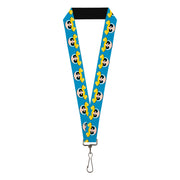 Lanyard - 1.0" - The Powerpuff Girls Bubbles Face Close-Up Blue Lanyards Powerpuff Girls