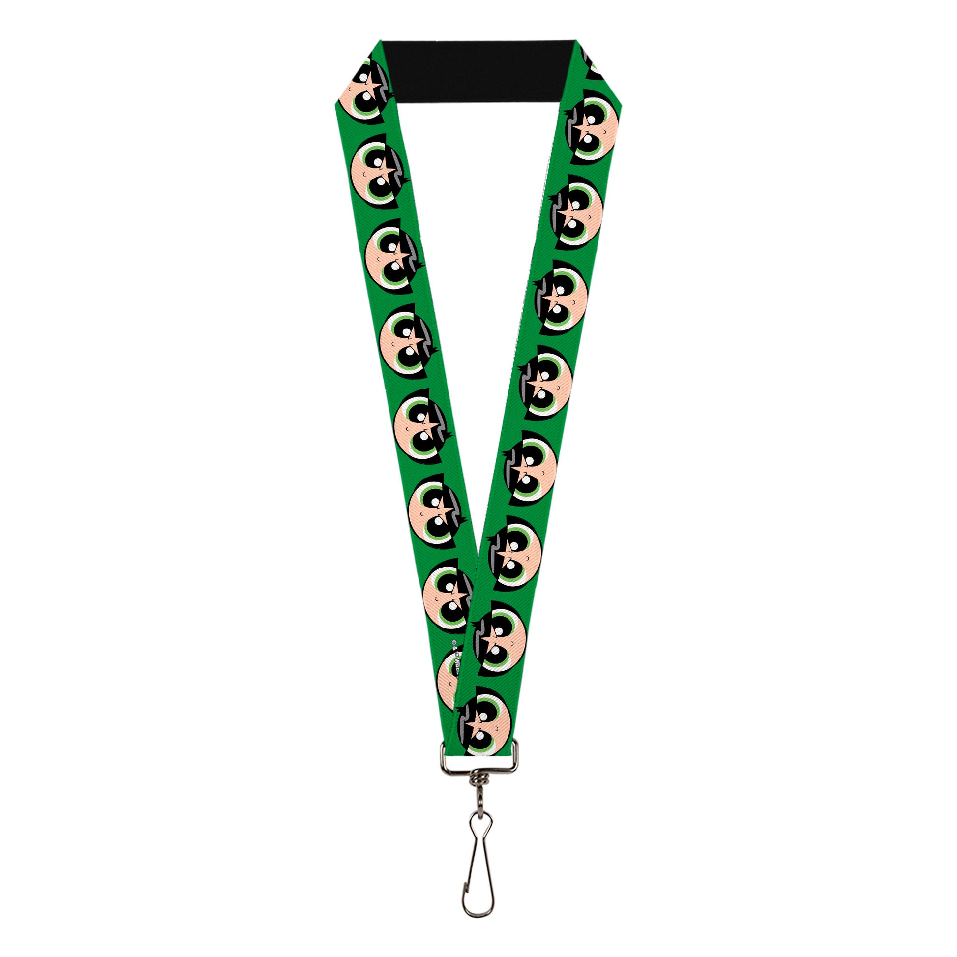 Lanyard - 1.0" - The Powerpuff Girls Buttercup Face Close-Up Green Lanyards Powerpuff Girls
