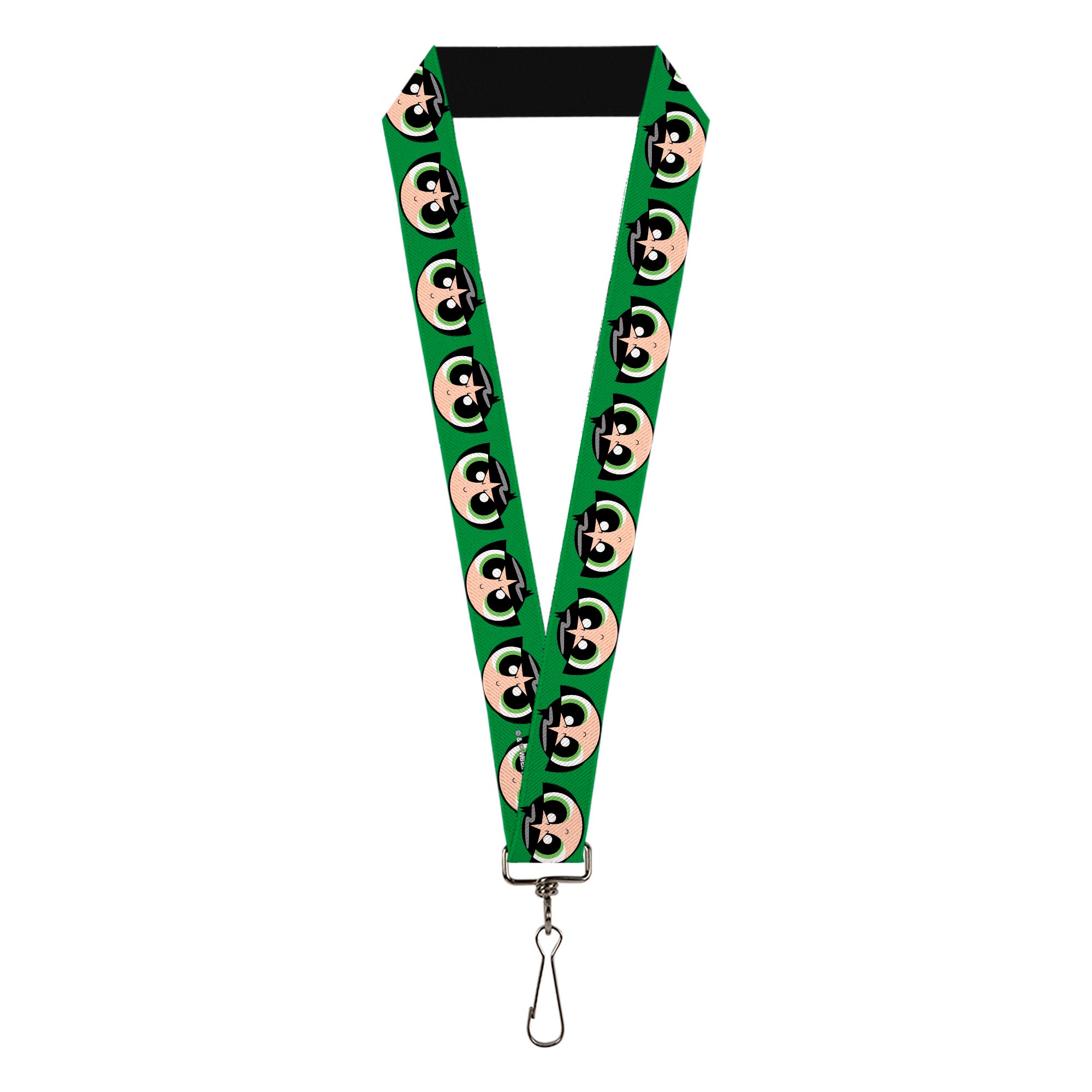 Lanyard - 1.0" - The Powerpuff Girls Buttercup Face Close-Up Green Lanyards Powerpuff Girls