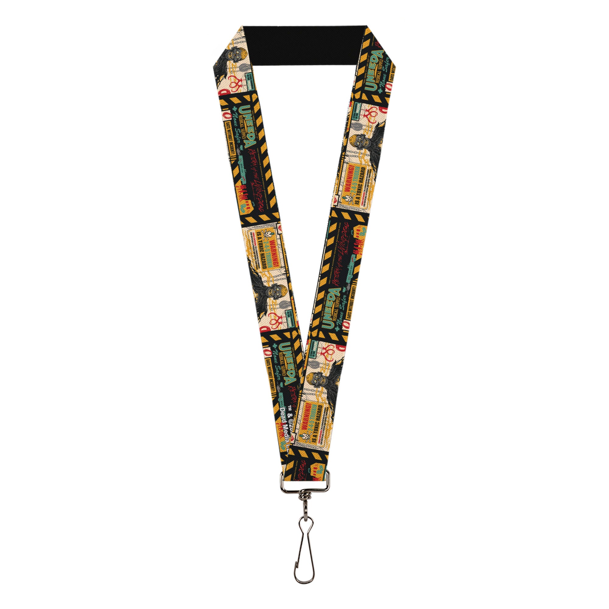 Lanyard - 1.0" - RETURN OF THE LIVING DEAD Tarman UNEEDA Warnings Pose Lanyards Living Dead Media LLC