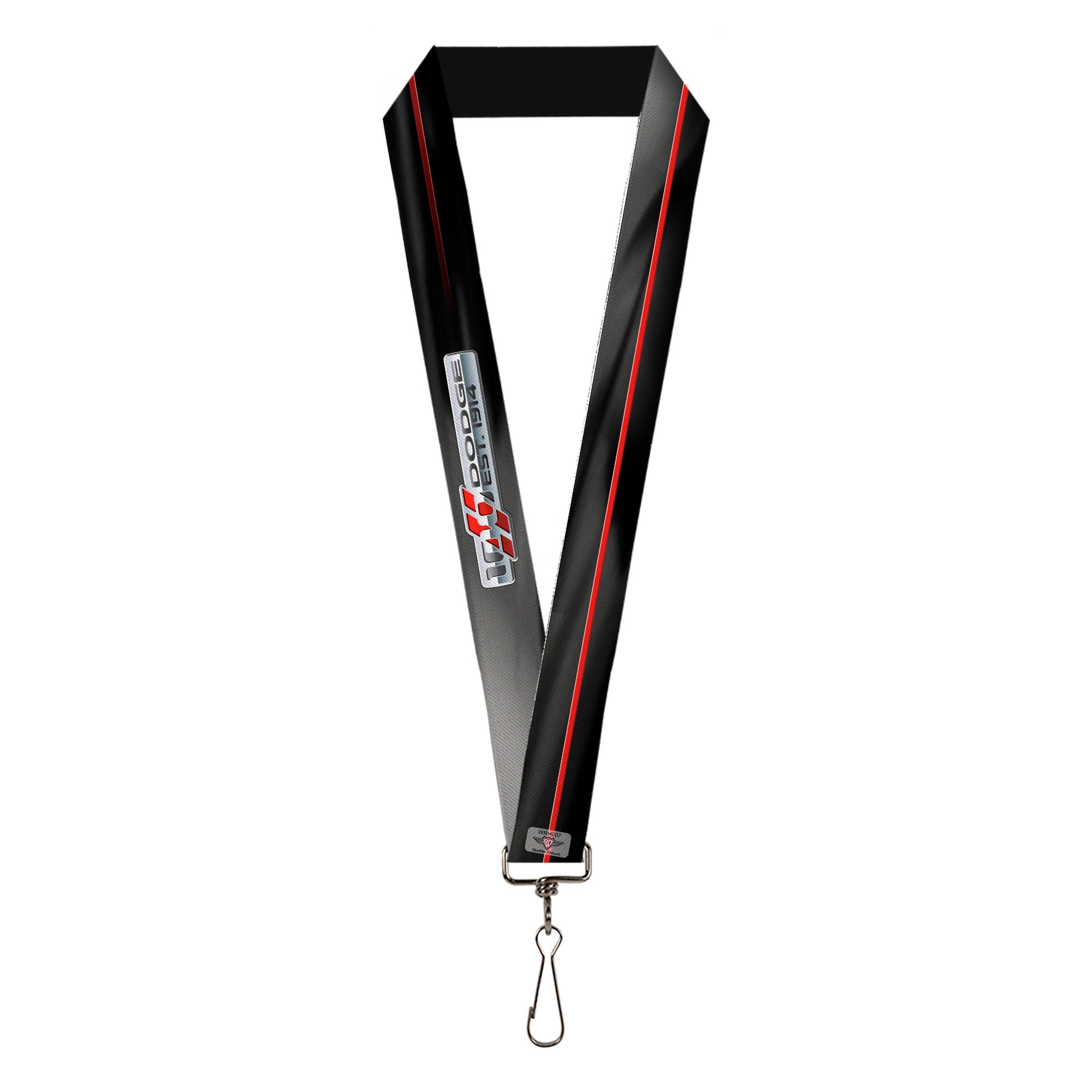 Lanyard - 1.0" - Dodge 100th Anniversary Rhombus Stripe Black-Gray Swirl Red Lanyards Dodge