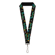 Lanyard - 1.0" - RICK AND MORTY Title Logo Space Black Lanyards Rick and Morty