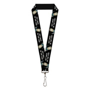 Lanyard - 1.0" - Rick and Morty Rick GET BACK IN THE CAR Pose Black/White Lanyards Rick and Morty