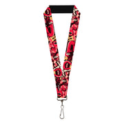 Lanyard - 1.0" - Rick and Morty Anatomy Park Collage Reds/Black Lanyards Rick and Morty
