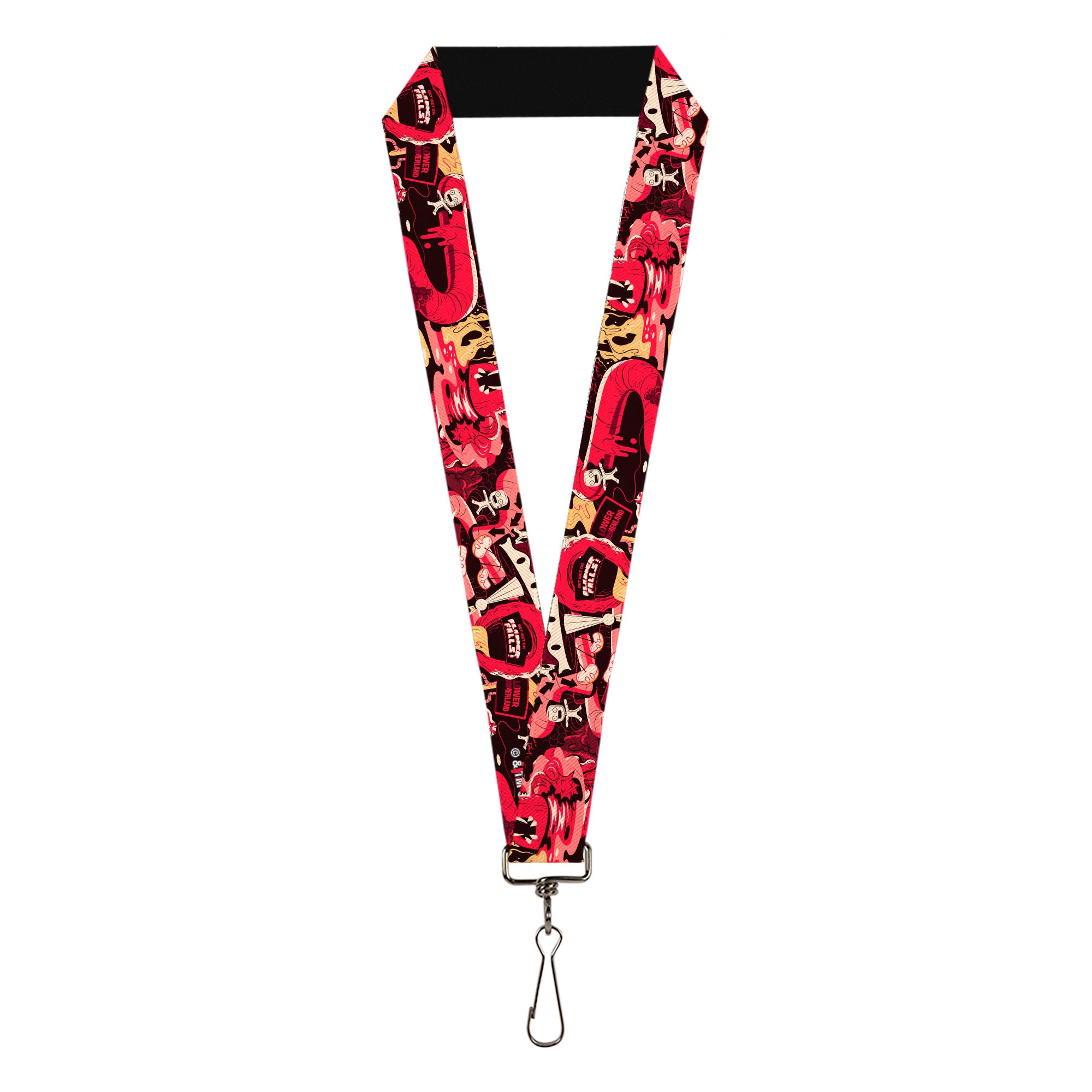 Lanyard - 1.0" - Rick and Morty Anatomy Park Collage Reds/Black Lanyards Rick and Morty
